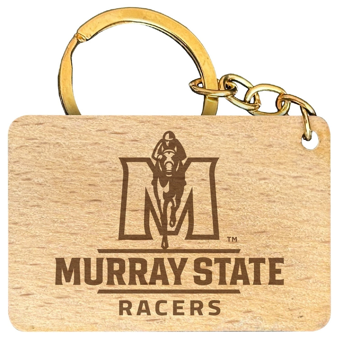 Murray State University Engraved Flat Wood Keychain 1.5" x 2.5" Officially Licensed Collegiate Product Image 1