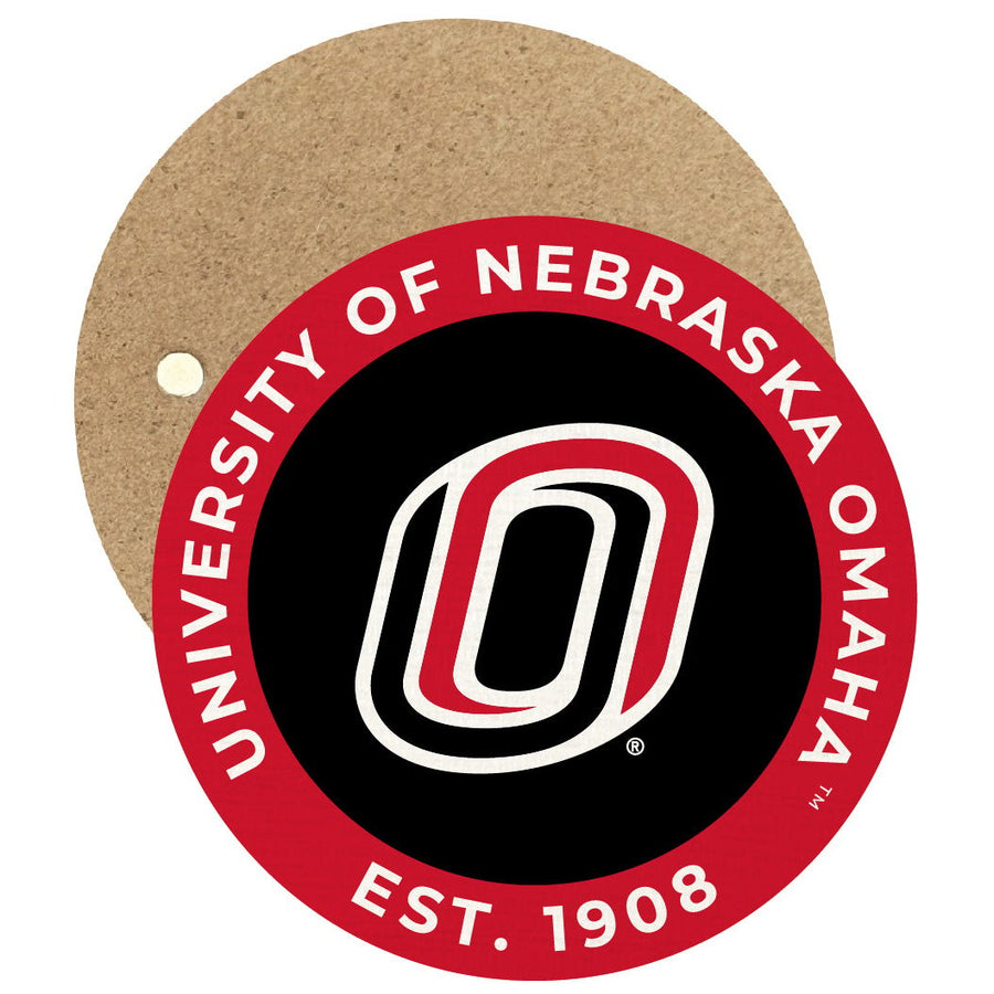 Nebraska at Omaha Round Wooden 2.5" Fridge Magnet Officially Licensed Collegiate Product Image 1