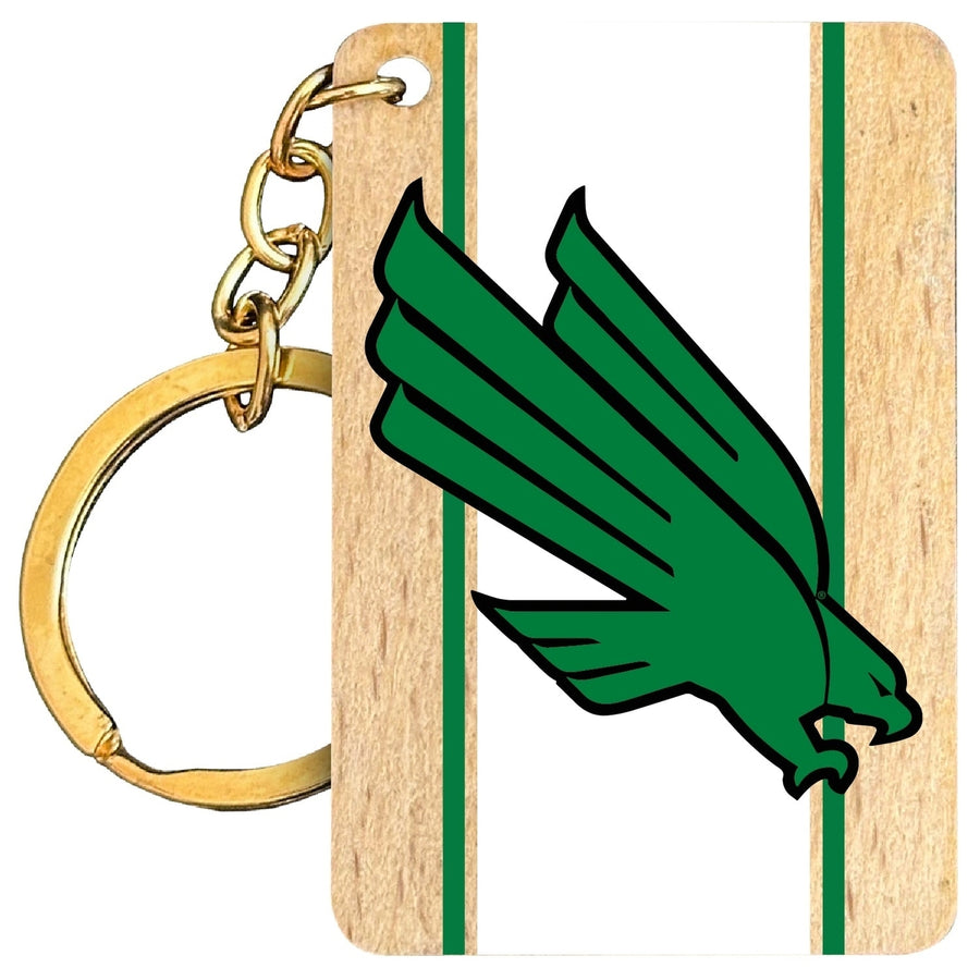 North Texas Flat Wood Keychain 1.5" x 2.5" Officially Licensed Collegiate Product Image 1