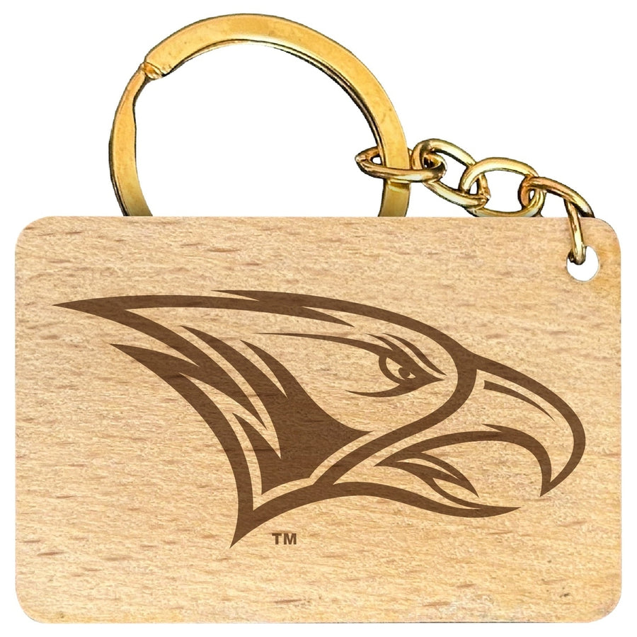 North Carolina Central Eagles Engraved Flat Wood Keychain 1.5" x 2.5" Officially Licensed Collegiate Product Image 1