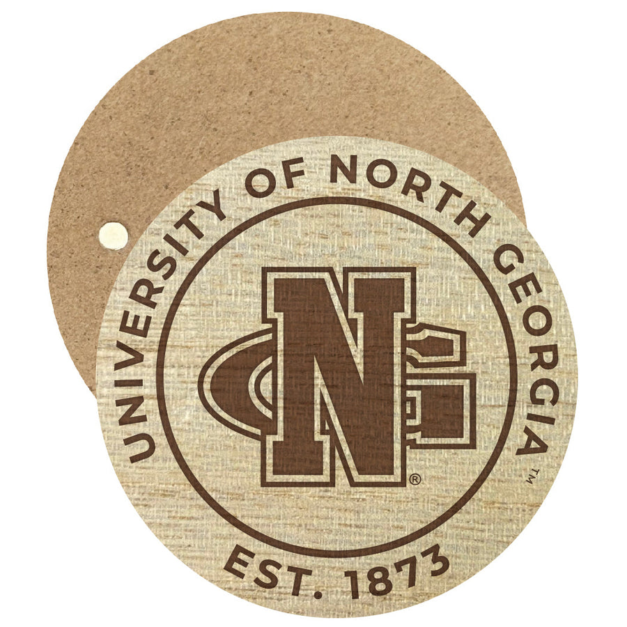 North Georgia Nighhawks Engraved Round Wooden 2.5" Fridge Magnet Officially Licensed Collegiate Product Image 1