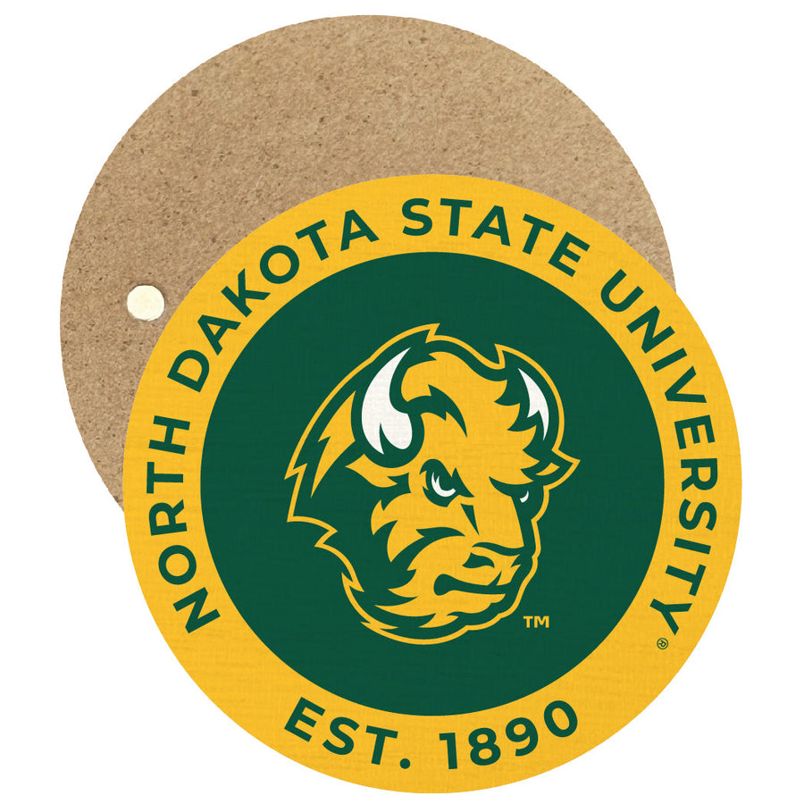 North Dakota State Bison Round Wooden 2.5" Fridge Magnet Officially Licensed Collegiate Product Image 1