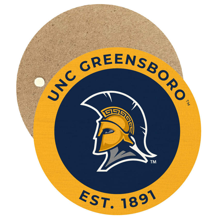 North Carolina Greensboro Spartans Round Wooden 2.5" Fridge Magnet Officially Licensed Collegiate Product Image 1