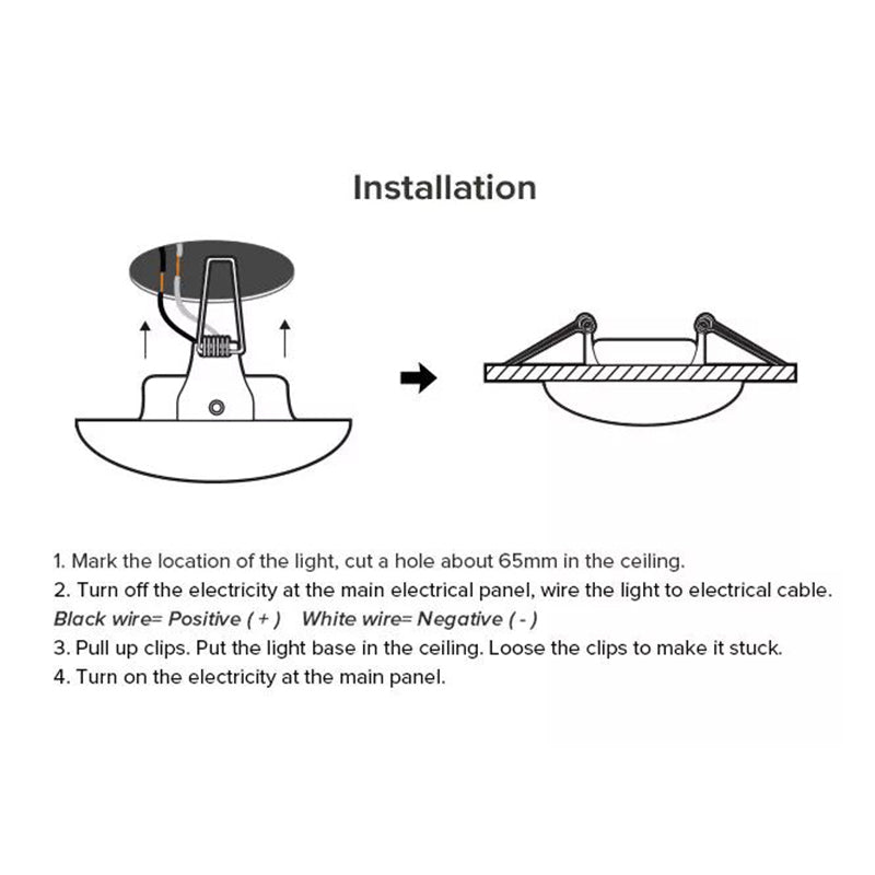 12V 4.5in LED Recessed Ceiling Light 3500K Motorhome RV Boat with Spring Clip Image 7