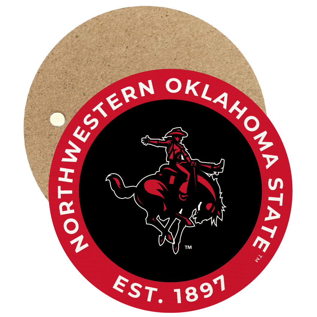 Northwestern Oklahoma State University Round Wooden 2.5" Fridge Magnet Officially Licensed Collegiate Product Image 1