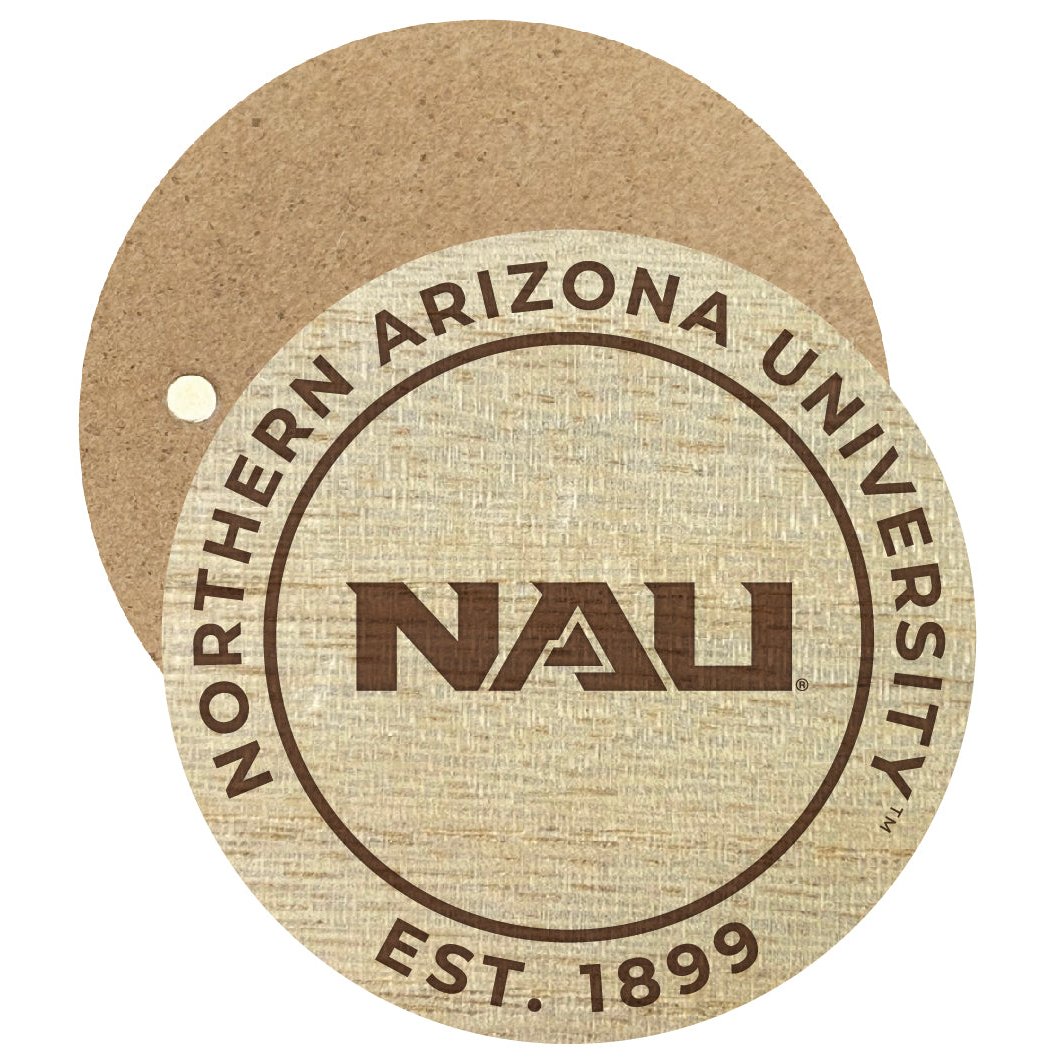 Northern Arizona University Engraved Round Wooden 2.5" Fridge Magnet Officially Licensed Collegiate Product Image 1