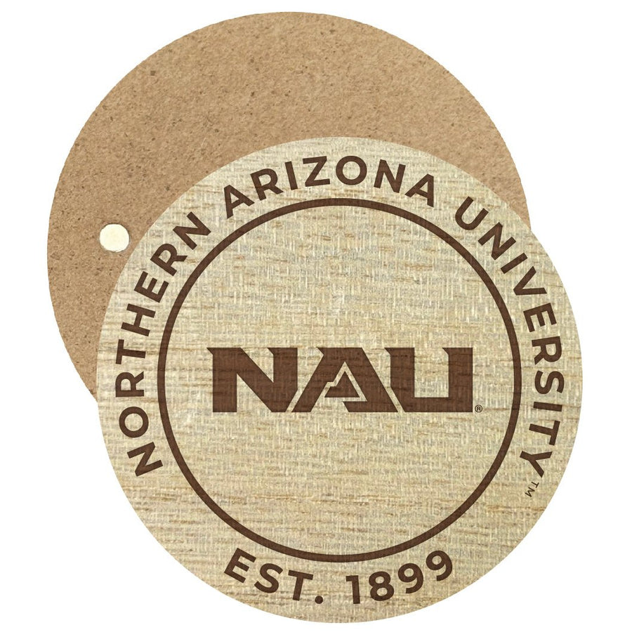 Northern Arizona University Engraved Round Wooden 2.5" Fridge Magnet Officially Licensed Collegiate Product Image 1