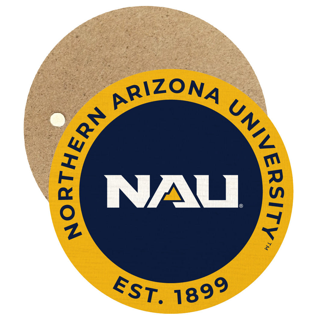 Northern Arizona University Round Wooden 2.5" Fridge Magnet Officially Licensed Collegiate Product Image 1