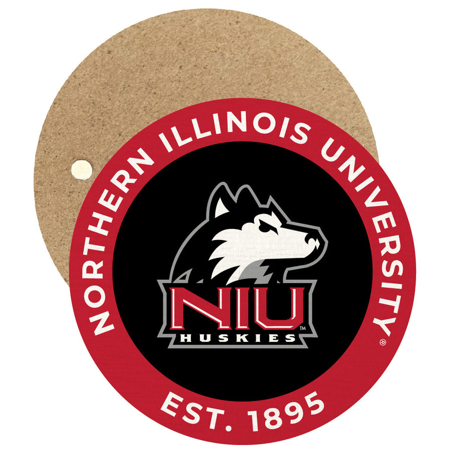 Northern Illinois Huskies Round Wooden 2.5" Fridge Magnet Officially Licensed Collegiate Product Image 1