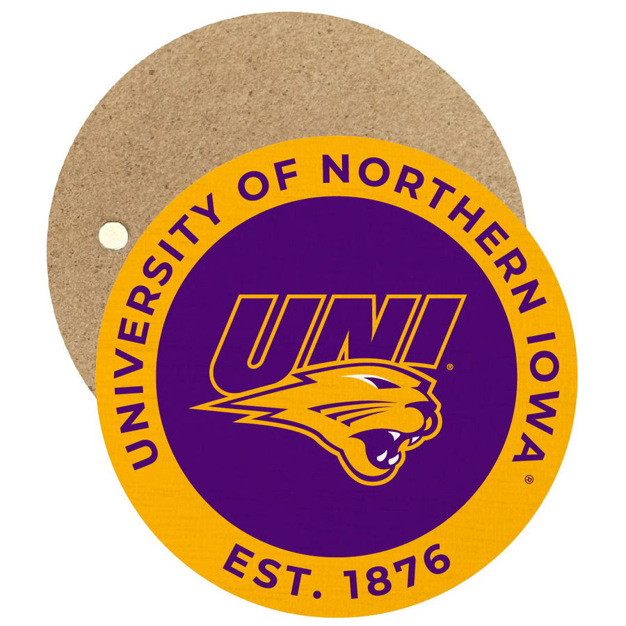 Northern Iowa Panthers Round Wooden 2.5" Fridge Magnet Officially Licensed Collegiate Product Image 1