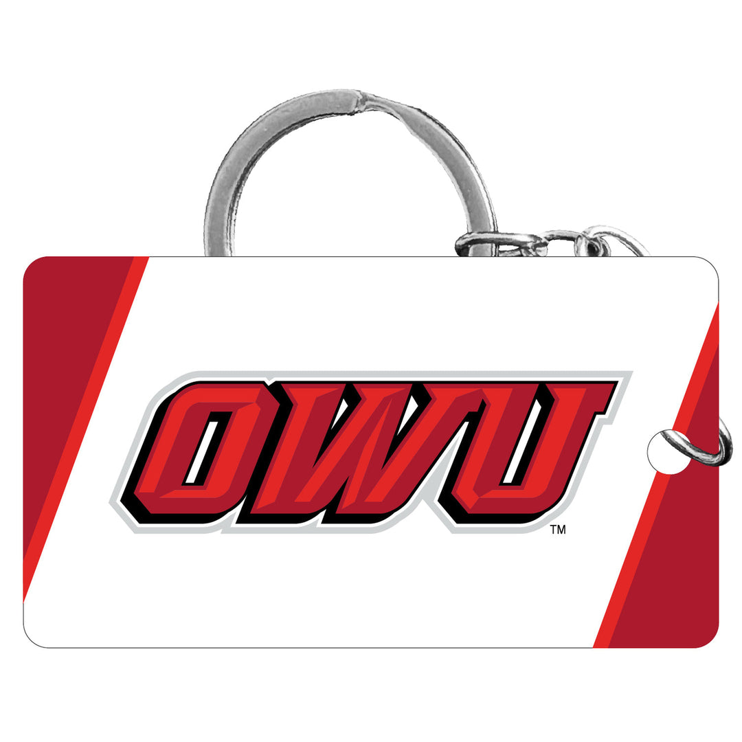 Ohio Wesleyan University Acrylic Keychain 1.5" x 2.75" Officially Licensed Collegiate Product Image 1