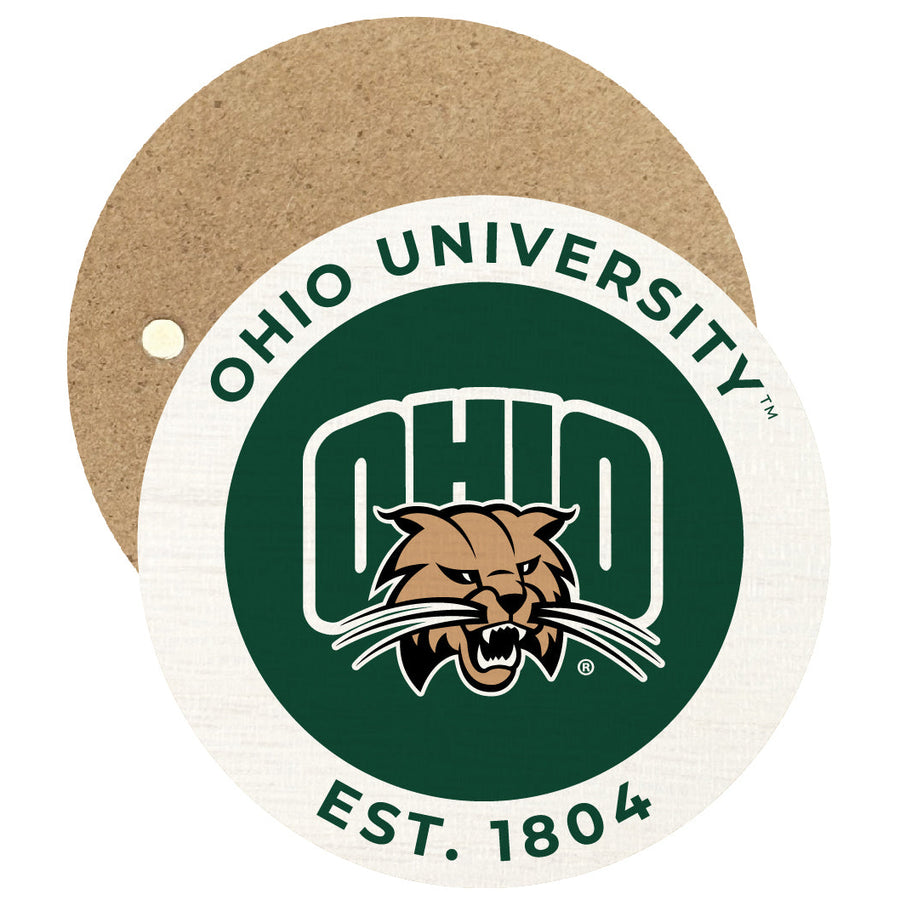 Ohio University Round Wooden 2.5" Fridge Magnet Officially Licensed Collegiate Product Image 1