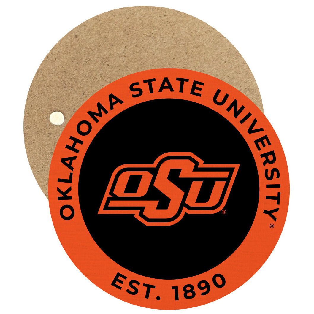 Oklahoma State Cowboys Round Wooden 2.5" Fridge Magnet Officially Licensed Collegiate Product Image 1