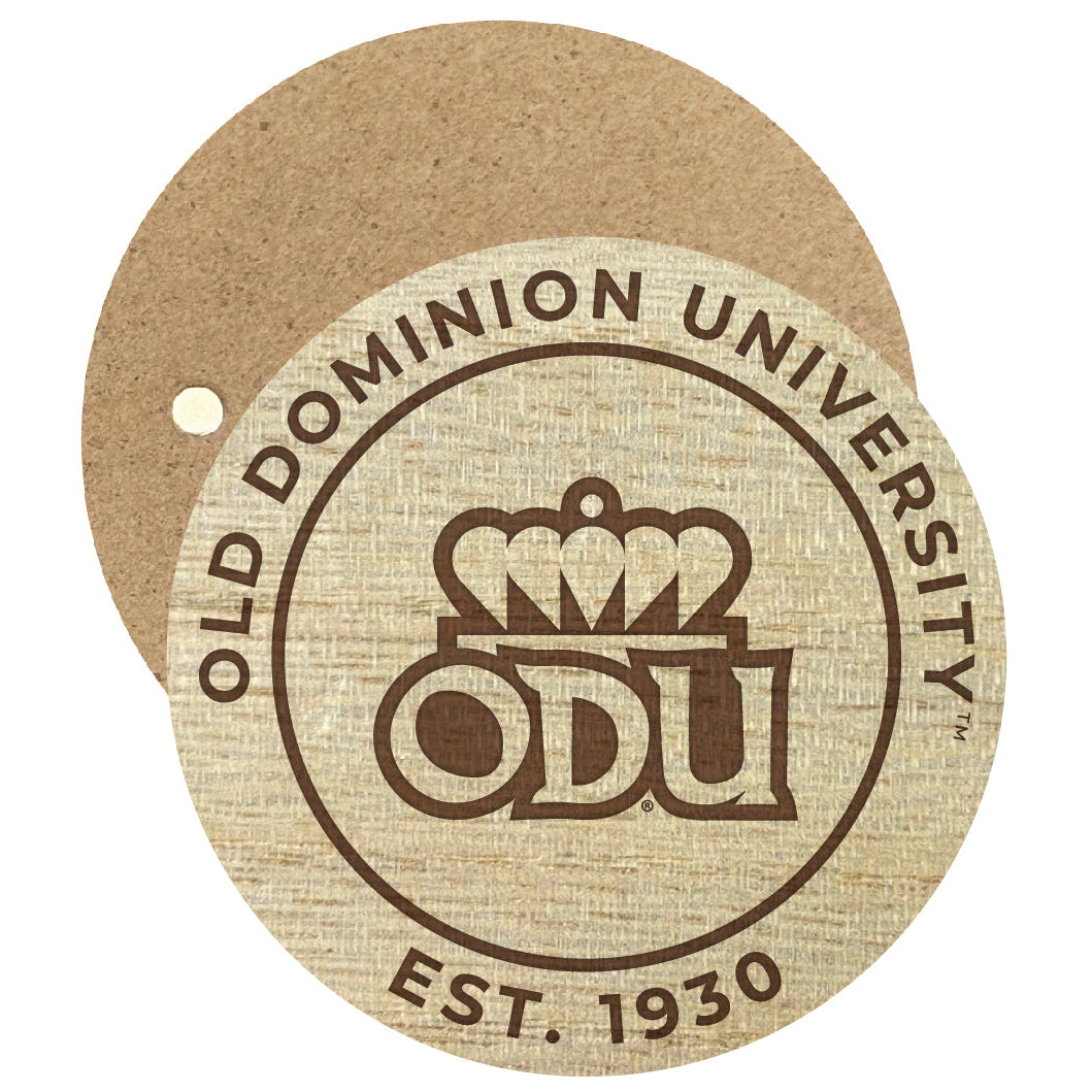 Old Dominion Monarchs Engraved Round Wooden 2.5" Fridge Magnet Officially Licensed Collegiate Product Image 1