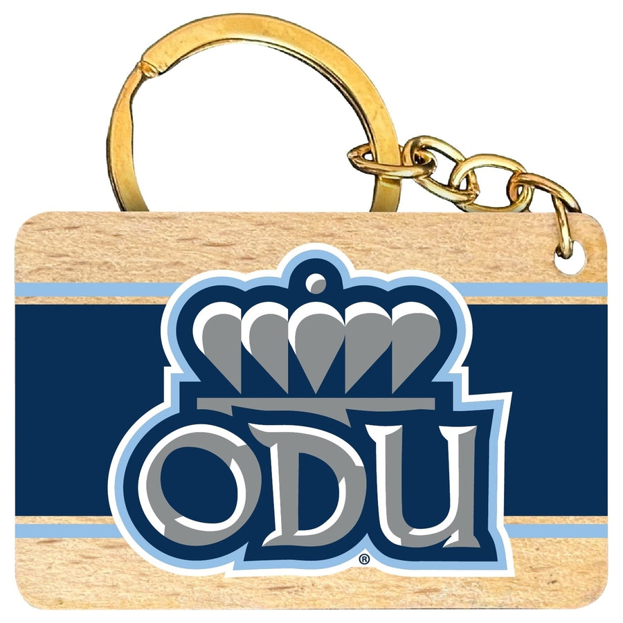 Old Dominion Monarchs Flat Wood Keychain 1.5" x 2.5" Officially Licensed Collegiate Product Image 1