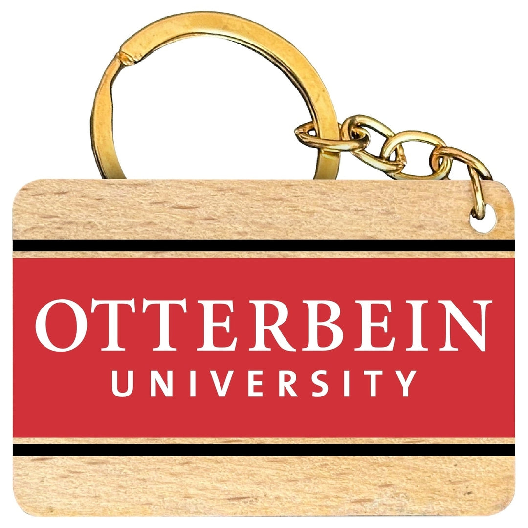 Otterbein University Flat Wood Keychain 1.5" x 2.5" Officially Licensed Collegiate Product Image 1