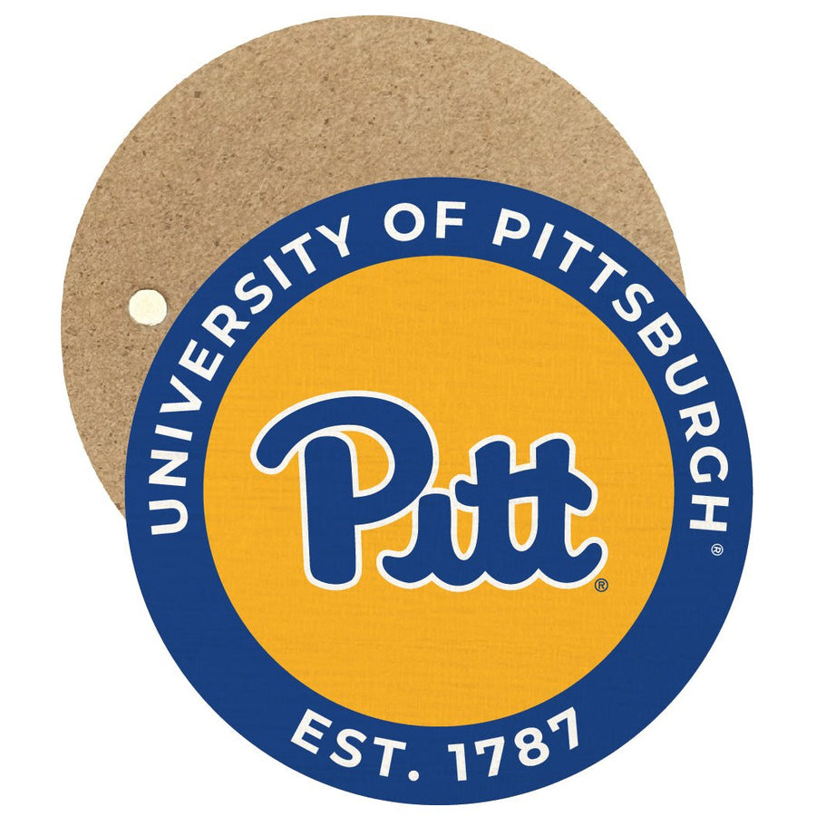 Pittsburgh Panthers Round Wooden 2.5" Fridge Magnet Officially Licensed Collegiate Product Image 1