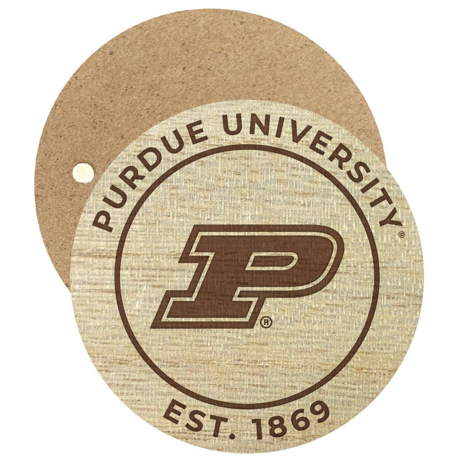 Purdue Boilermakers Engraved Round Wooden 2.5" Fridge Magnet Officially Licensed Collegiate Product Image 1