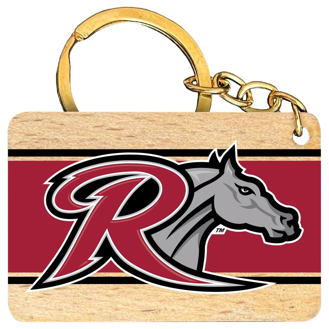 Rider University Broncs Flat Wood Keychain 1.5" x 2.5" Officially Licensed Collegiate Product Image 1