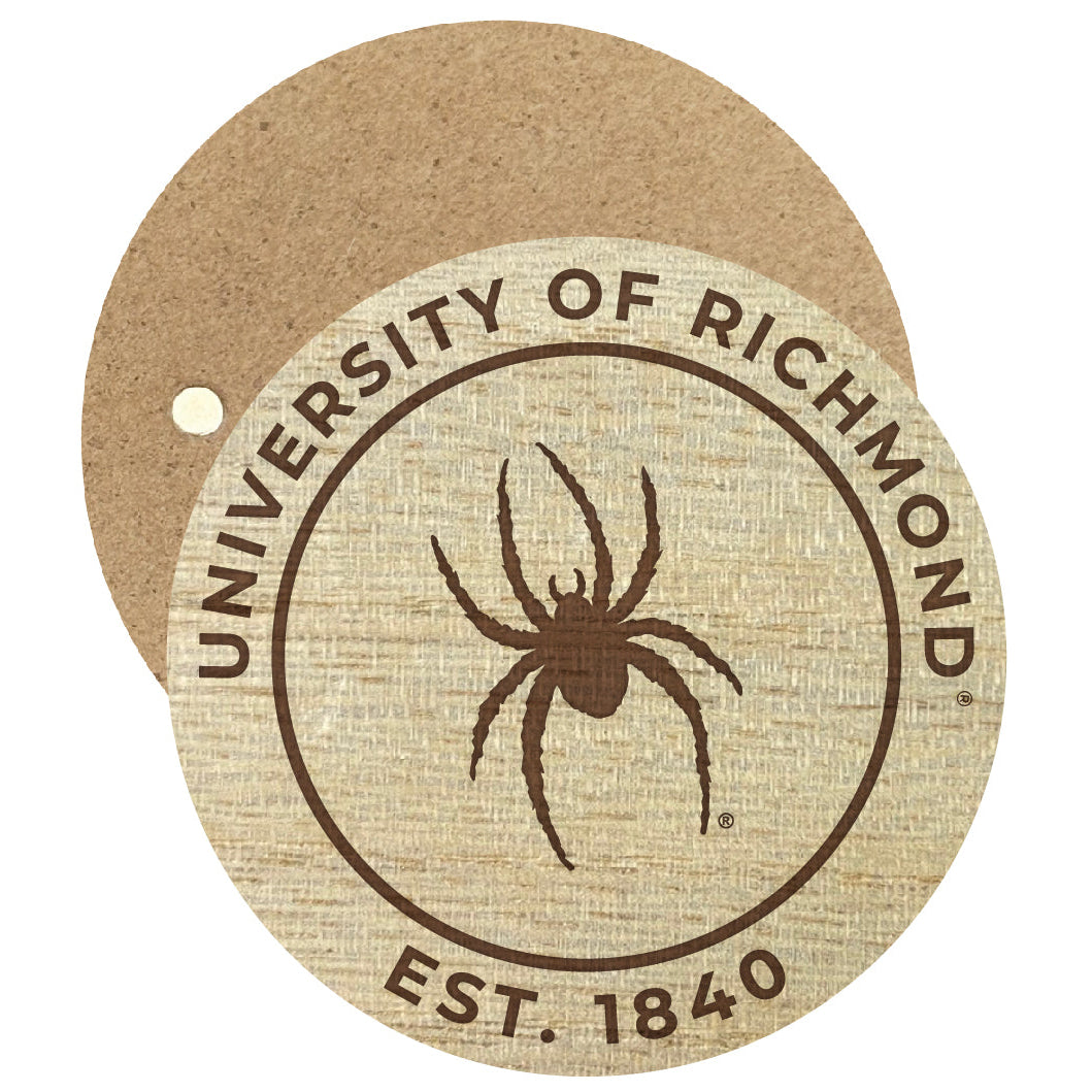 Richmond Spiders Engraved Round Wooden 2.5" Fridge Magnet Officially Licensed Collegiate Product Image 1