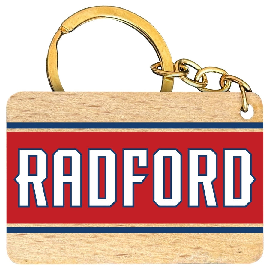 Radford University Highlanders Flat Wood Keychain 1.5" x 2.5" Officially Licensed Collegiate Product Image 1