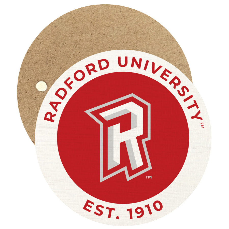 Radford University Highlanders Round Wooden 2.5" Fridge Magnet Officially Licensed Collegiate Product Image 1