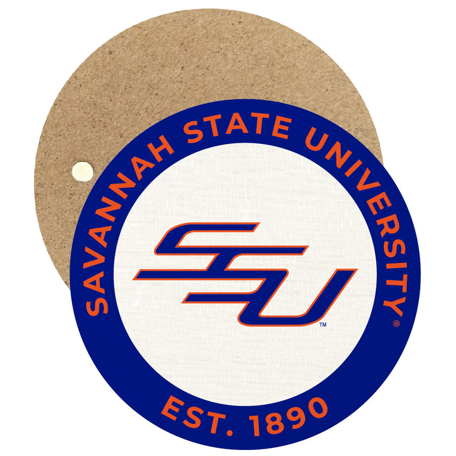 Savannah State University Round Wooden 2.5" Fridge Magnet Officially Licensed Collegiate Product Image 1