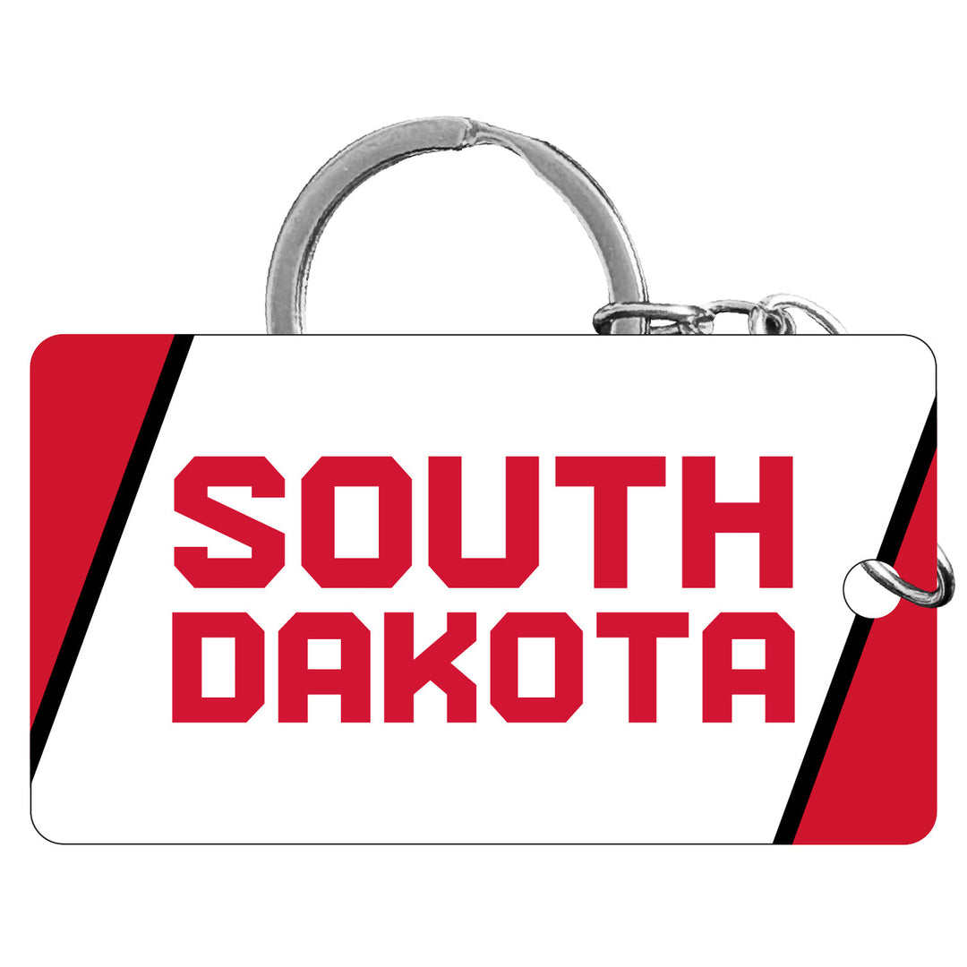 South Dakota Coyotes Acrylic Keychain 1.5" x 2.75" Officially Licensed Collegiate Product Image 1