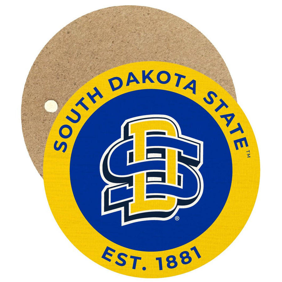 South Dakota State Jackrabbits Round Wooden 2.5" Fridge Magnet Officially Licensed Collegiate Product Image 1