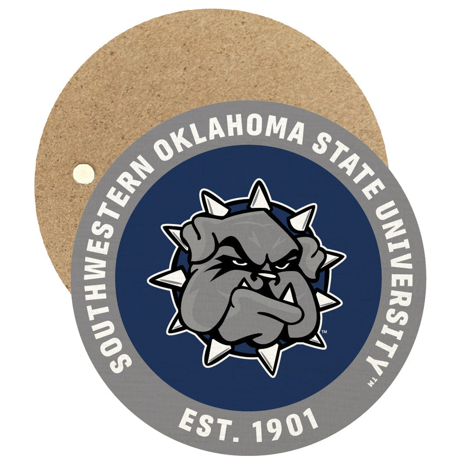 Southwestern Oklahoma State University Round Wooden 2.5" Fridge Magnet Officially Licensed Collegiate Product Image 1