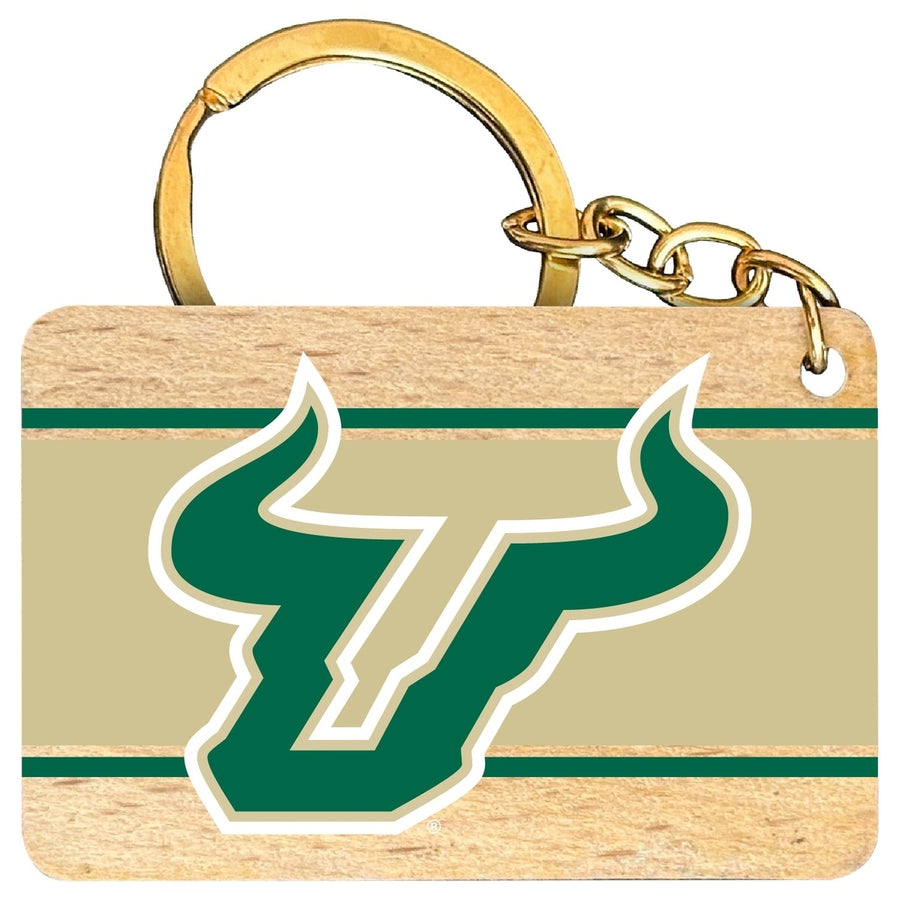 South Florida Bulls Flat Wood Keychain 1.5" x 2.5" Officially Licensed Collegiate Product Image 1