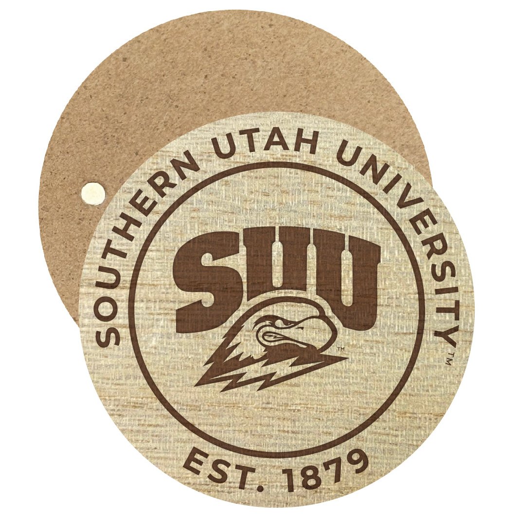 Southern Utah University Engraved Round Wooden 2.5" Fridge Magnet Officially Licensed Collegiate Product Image 1