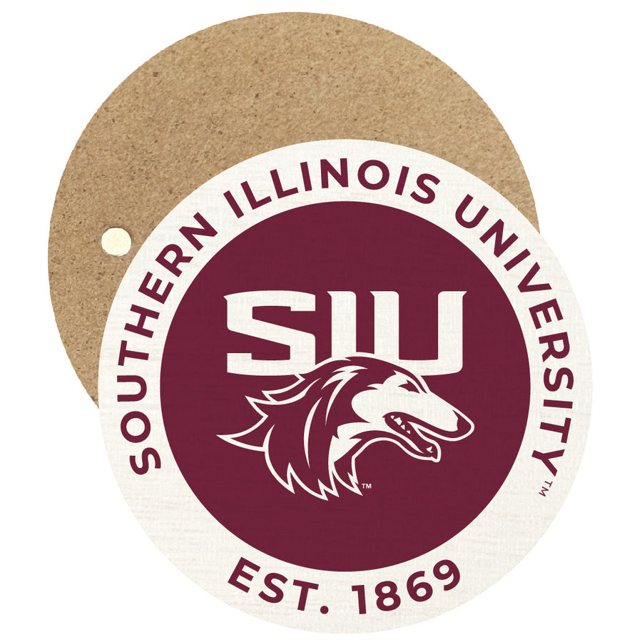 Southern Illinois Salukis Round Wooden 2.5" Fridge Magnet Officially Licensed Collegiate Product Image 1