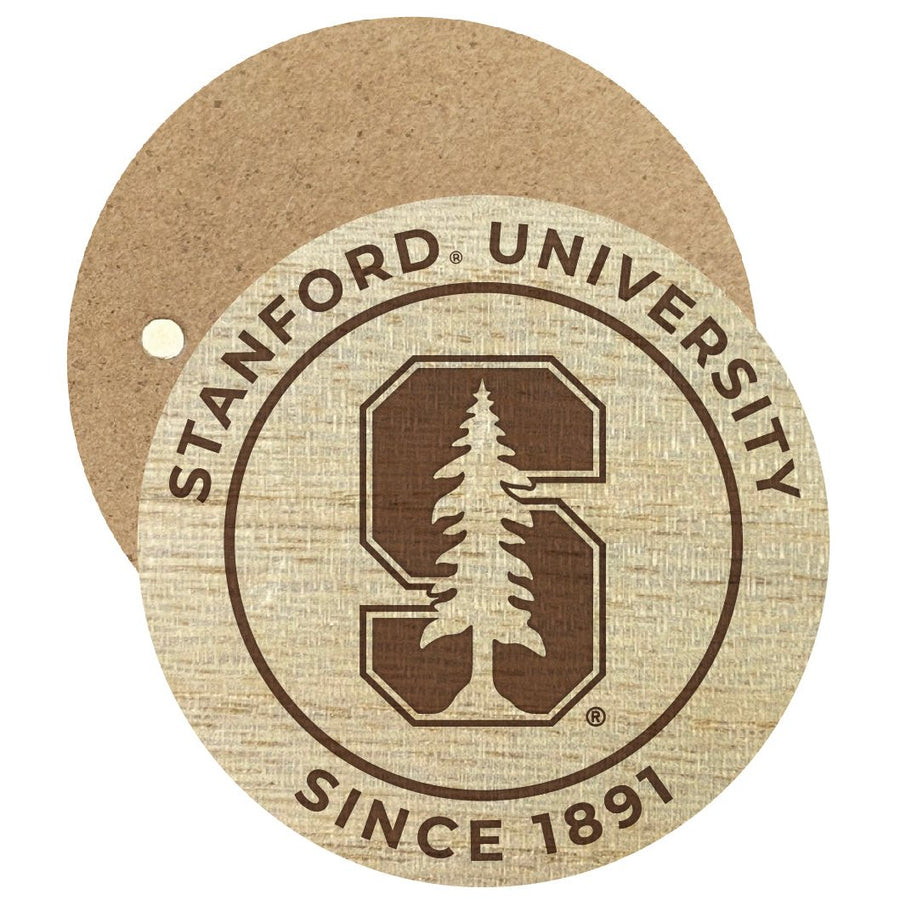 Stanford University Engraved Round Wooden 2.5" Fridge Magnet Officially Licensed Collegiate Product Image 1