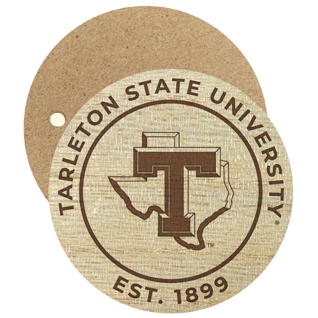 Tarleton State University Engraved Round Wooden 2.5" Fridge Magnet Officially Licensed Collegiate Product Image 1