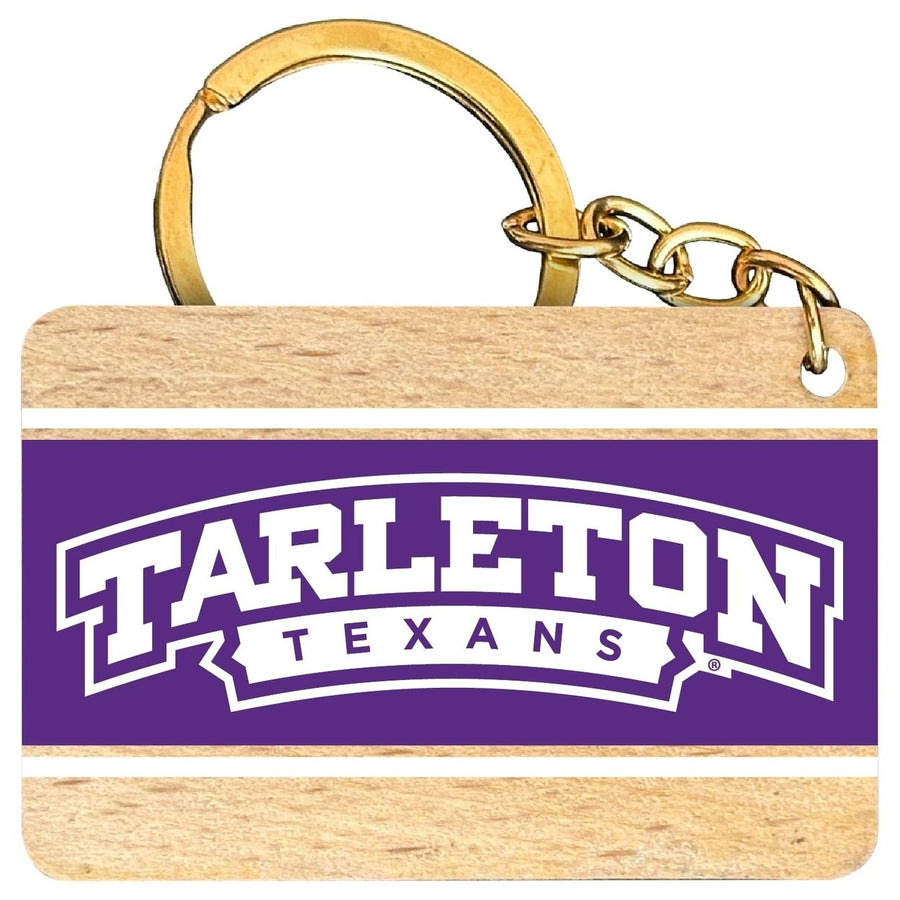 Tarleton State University Flat Wood Keychain 1.5" x 2.5" Officially Licensed Collegiate Product Image 1