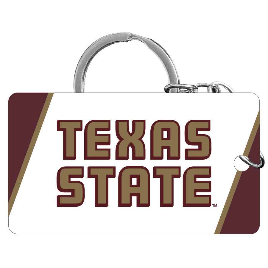 Texas State Bobcats Acrylic Keychain 1.5" x 2.75" Officially Licensed Collegiate Product Image 1