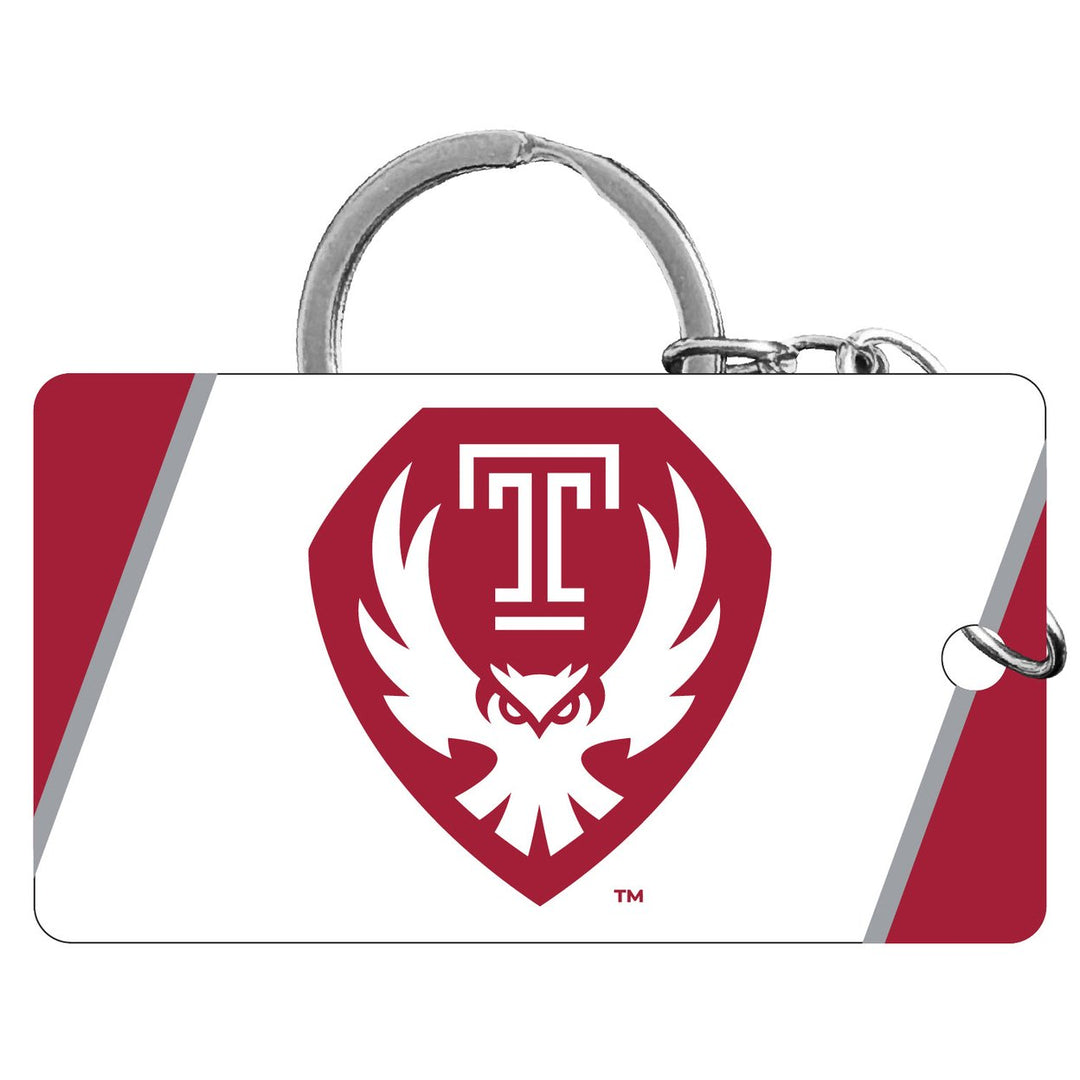 Temple University Acrylic Keychain 1.5" x 2.75" Officially Licensed Collegiate Product Image 1