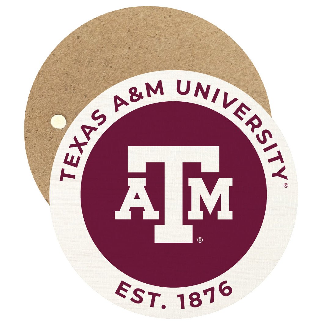 Texas AandM Aggies Round Wooden 2.5" Fridge Magnet Officially Licensed Collegiate Product Image 1