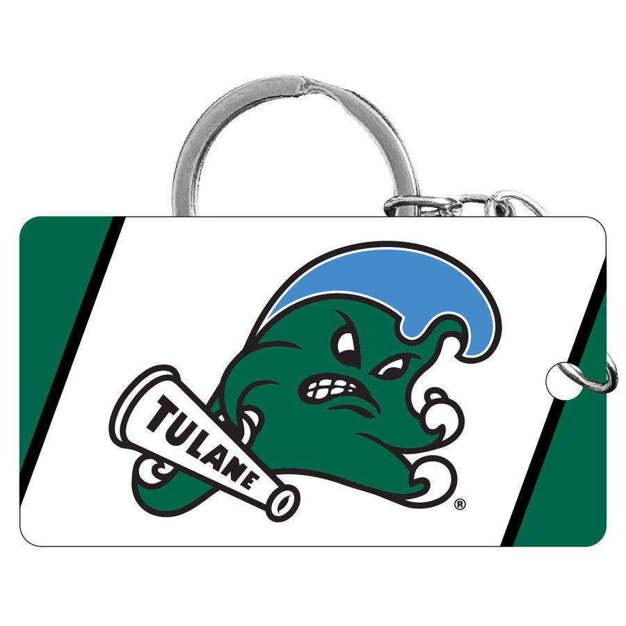 Tulane University Green Wave Acrylic Keychain 1.5" x 2.75" Officially Licensed Collegiate Product Image 1