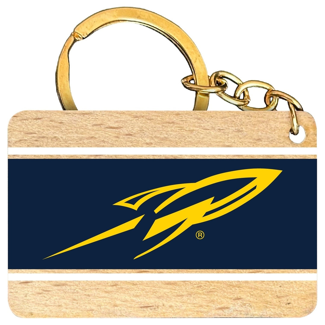 Toledo Rockets Flat Wood Keychain 1.5" x 2.5" Officially Licensed Collegiate Product Image 1