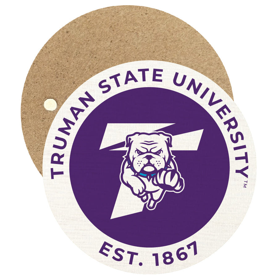 Truman State University Round Wooden 2.5" Fridge Magnet Officially Licensed Collegiate Product Image 1