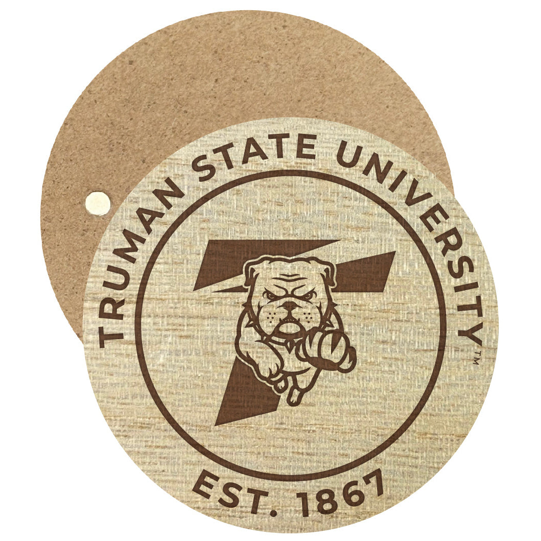 Truman State University Engraved Round Wooden 2.5" Fridge Magnet Officially Licensed Collegiate Product Image 1