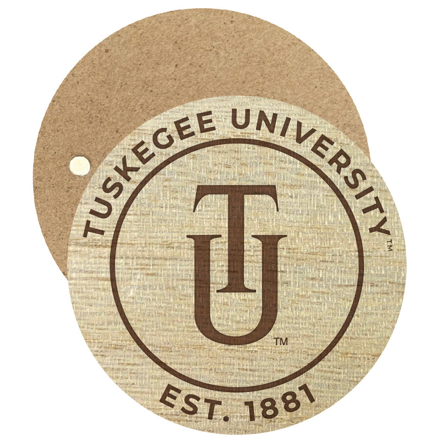 Tuskegee University Engraved Round Wooden 2.5" Fridge Magnet Officially Licensed Collegiate Product Image 1