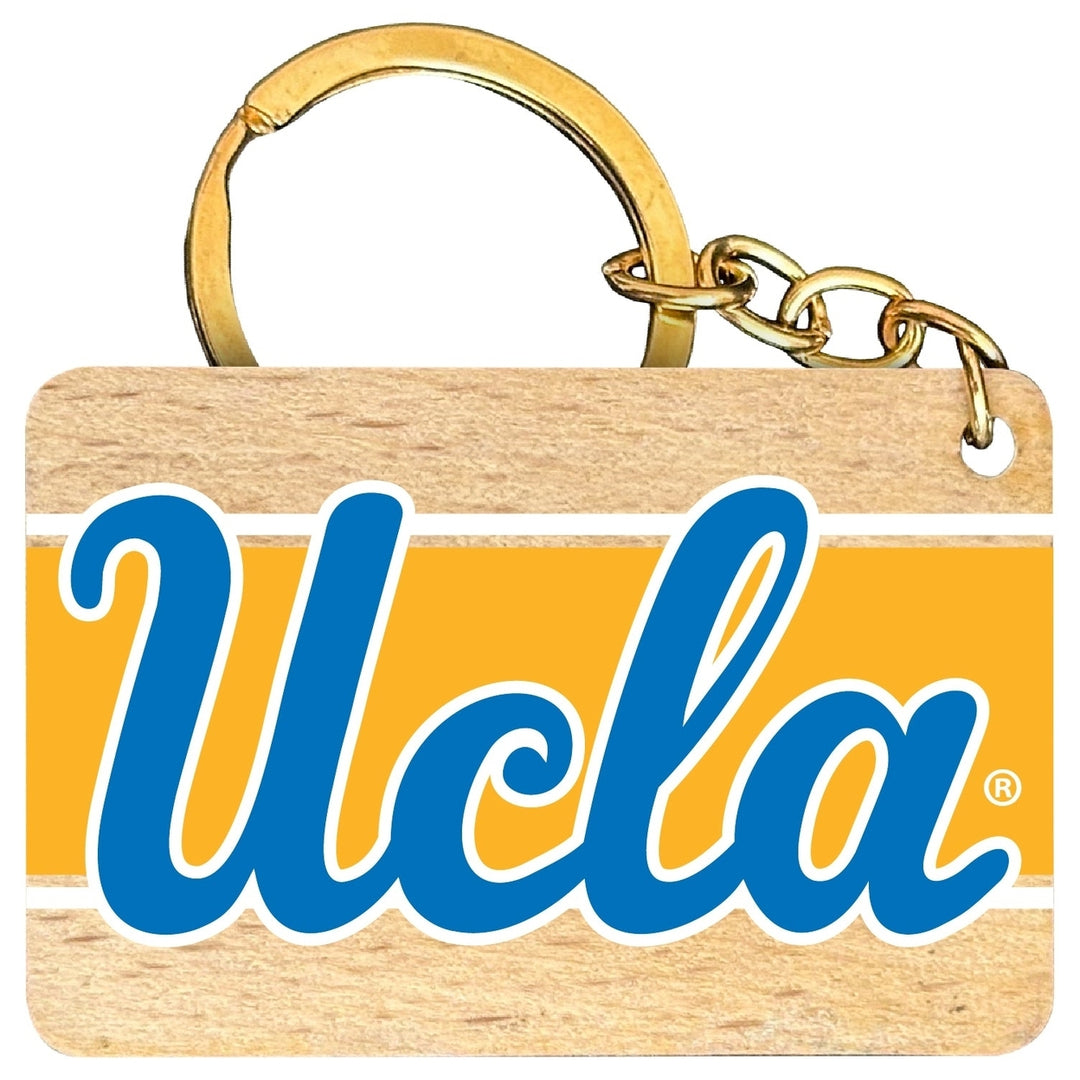 UCLA Bruins Flat Wood Keychain 1.5" x 2.5" Officially Licensed Collegiate Product Image 1