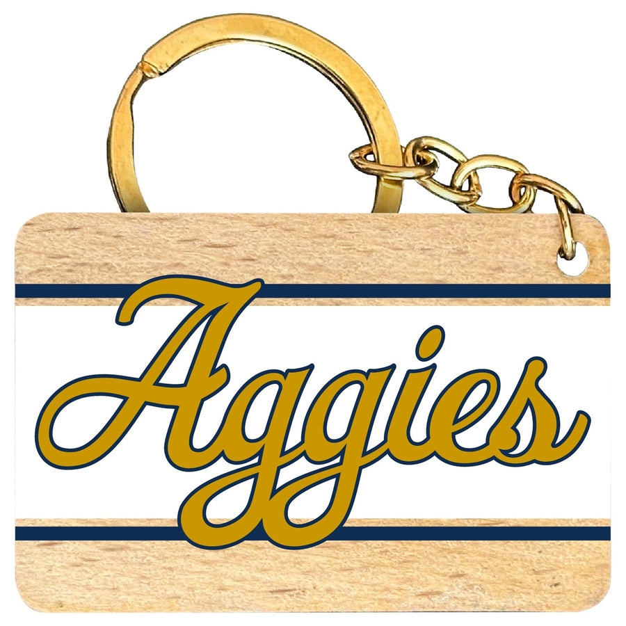 UC Davis Aggies Flat Wood Keychain 1.5" x 2.5" Officially Licensed Collegiate Product Image 1