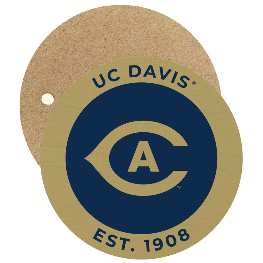 UC Davis Aggies Round Wooden 2.5" Fridge Magnet Officially Licensed Collegiate Product Image 1