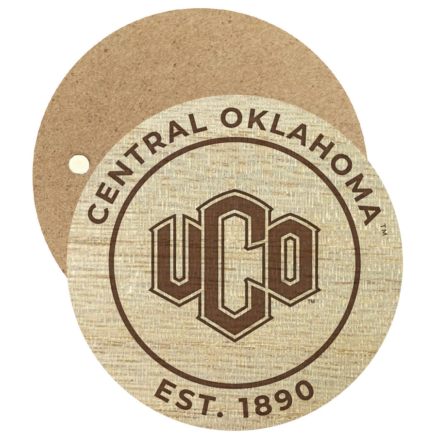 University of Central Oklahoma Bronchos Engraved Round Wooden 2.5" Fridge Magnet Officially Licensed Collegiate Product Image 1