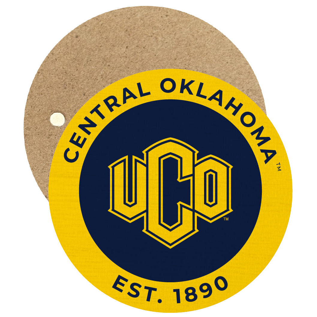 University of Central Oklahoma Bronchos Round Wooden 2.5" Fridge Magnet Officially Licensed Collegiate Product Image 1