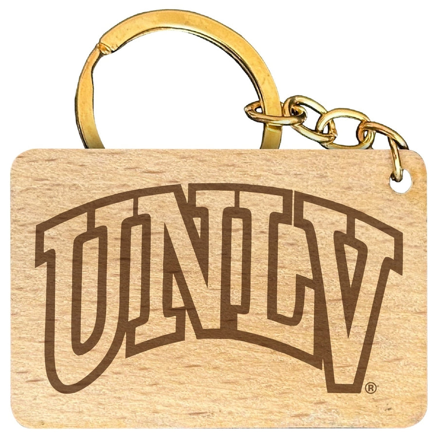 UNLV Rebels Engraved Flat Wood Keychain 1.5" x 2.5" Officially Licensed Collegiate Product Image 1